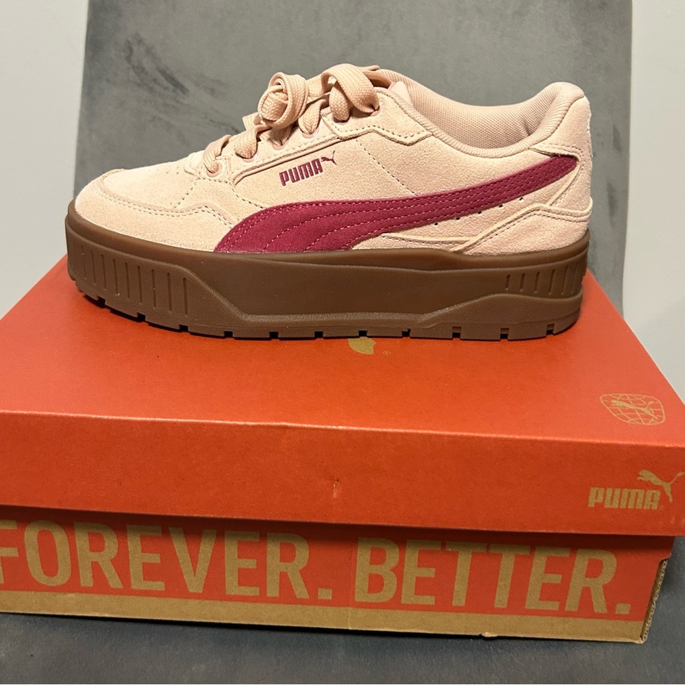 Brand new Puma Women's Pink and Brown Platform Sneakers